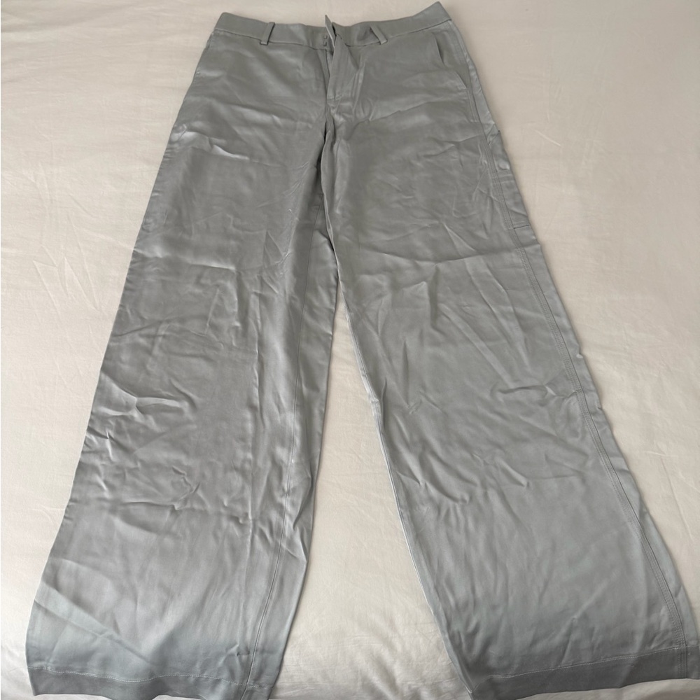 Club Monaco Silver Wide-Leg Pants